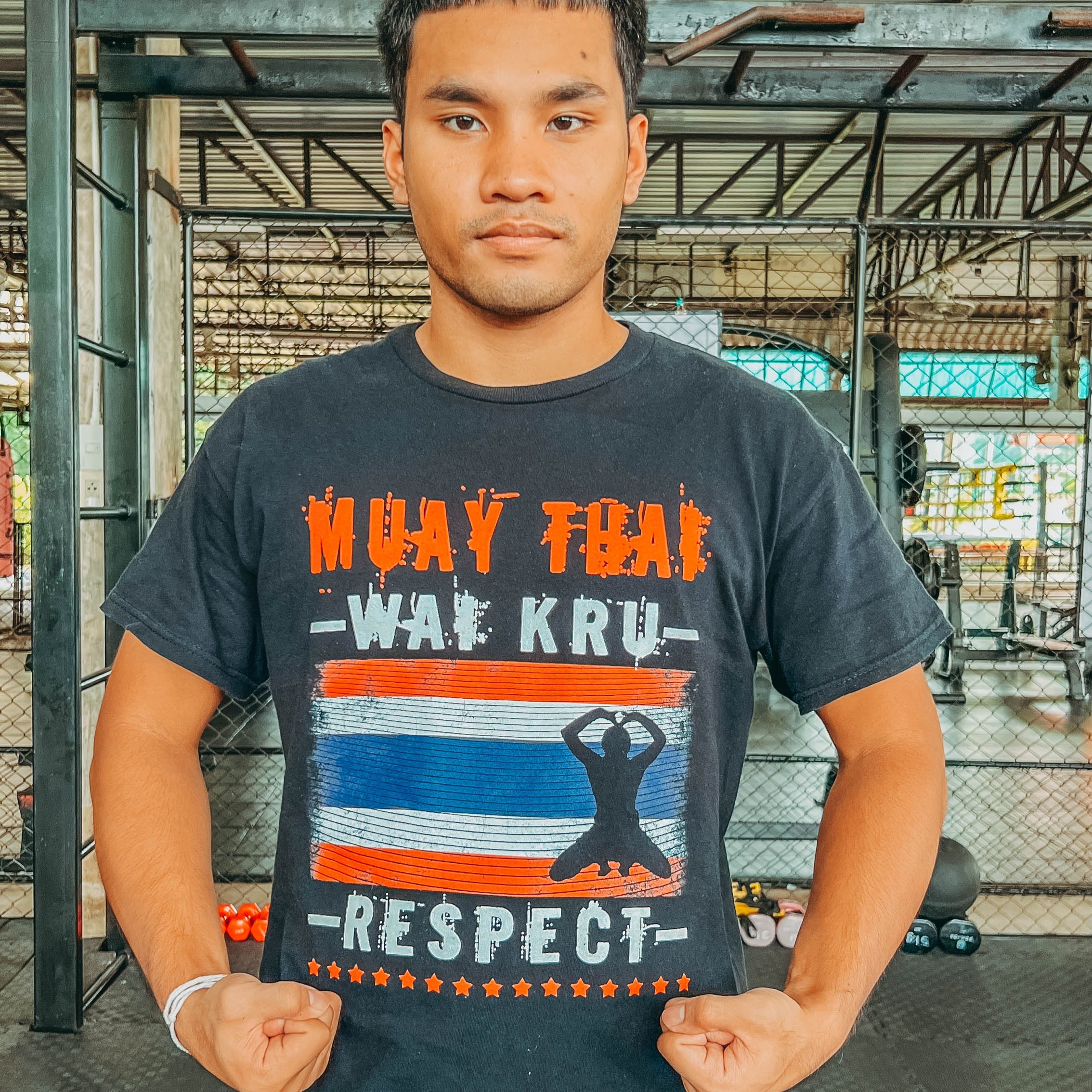Thai fighter with tshirt